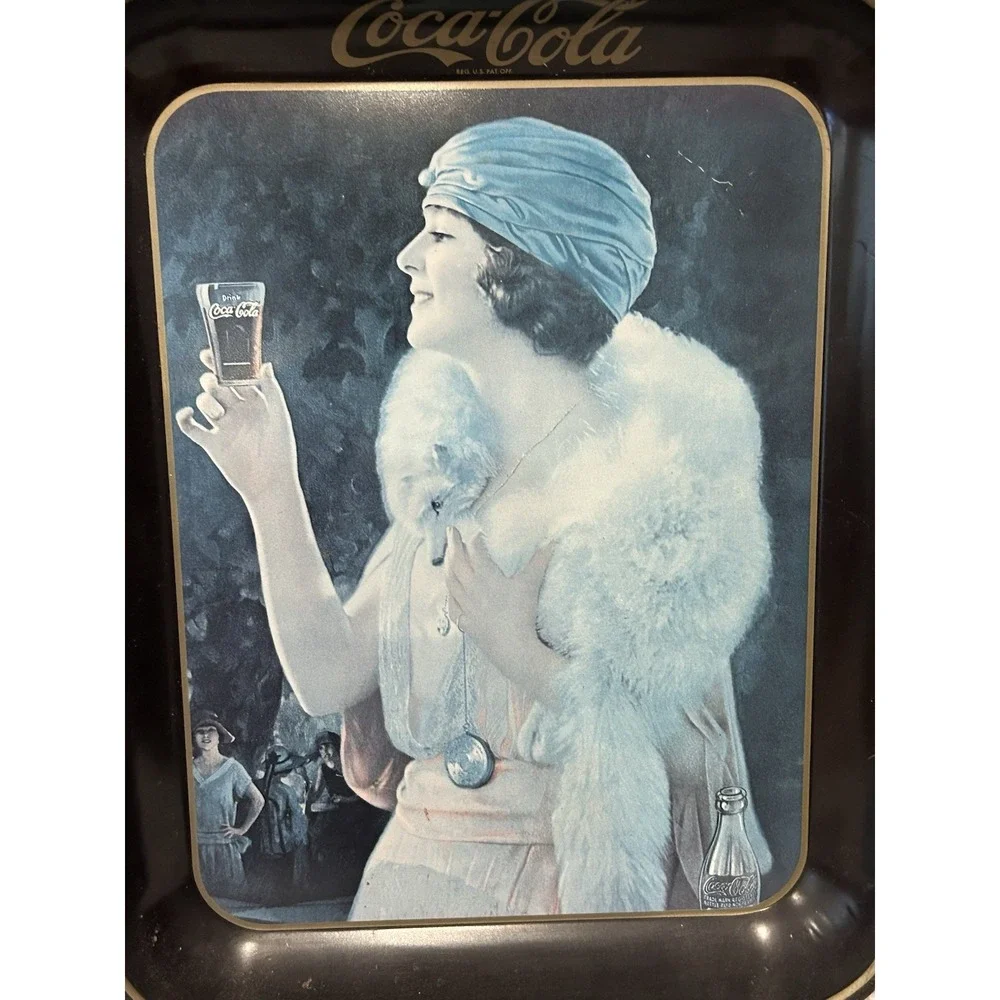1973 reproduction of a 1923Coca‎ Cola Party Girl Flapper Serving Tray